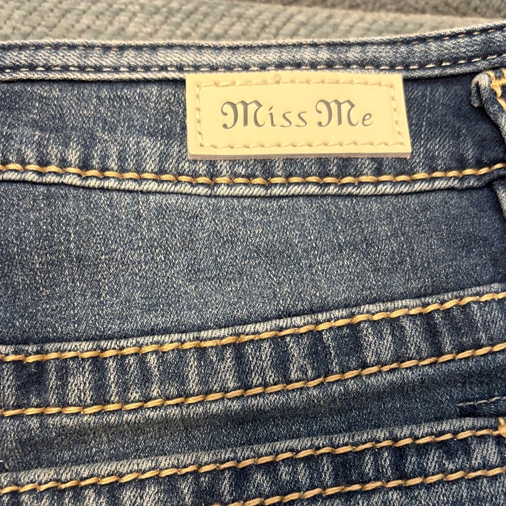 Miss Me Blue Jean Shorts with Button Accents - Picture 9 of 11